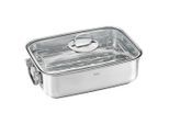 Rösle Bräter Elegance, Transparent, Metall, rechteckig, 28.3x17.9x40.3 cm, backofengeeignet,backofengeeignet, Kochen, Töpfe, Bräter