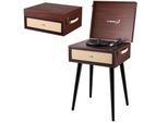 Cyberlux Nostalgie Retro Holz Plattenspieler MP3 USB SD Bluetooth