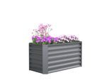 VCM Metall Hochbeet 180 x90 x 57 cm – Rechteckiger Pflanzkasten für Garten & Terrasse – Robustes Gartenbeet aus Metall, Pflanzenbeet ohne Boden, Galdo XL