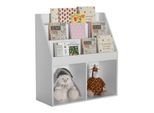 VCM Holzregal platzsparendes Kinder Regal Maße: H. 80 x B. 73 x T. 30 cm Elegantes Regal stehend Aufbewahrungsbox Bücherregal Aufbewahrungsregal - Besira M