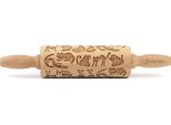 Teigroller FOLKROLL "3D-Motiv-Teigrolle", braun, L:23cm, Massivholz, Teigroller, Katzen