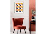 Bild QUEENCE "Samuel", bunt (farbe rahmen: schwarz, farbe bild(er): bunt), B:50cm H:70cm, Acrylglas, Holz, Papier, Bilder, Bild, HD Premium Poster-Druck inkl. Holzrahmen