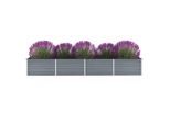 vidaXL Garten-Hochbeet Verzinkter Stahl 320x80x45 cm Grau