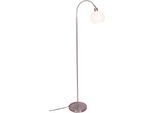 SALESFEVER Stehlampe "Pepe", weiß (weiß, chromfarben), 1, Ø 20cm H: 153cm, Leuchten, Gestell aus Metall, Stehlampe