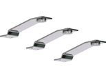 Aufbauleuchte WIEMANN, grau (chromfarben), B:5,5cm H:3cm T:22,5cm, Leuchten, (3er Set)