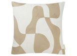Kissenhülle TOM TAILOR HOME "Organical", beige (natur), B:45cm H:0,5cm L:45cm, Polyester, Leinen, Polyester, Kissenbezüge, Kissenhülle