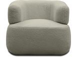 Sessel DOMO COLLECTION "800012 Designsessel, komfortabel und elegant, organische Formensprache", grau (taupe), B:90cm H:71cm T:86cm, 100% Polyester, Sessel, Sessel, formschöner Polstersessel zum Relaxen und Entspannen