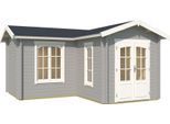 Gartenhaus LASITA MAJA "PORTSMOUTH", grau (lichtgrau), Fußboden im Gartenhaus, ohne Dacheindeckung, Holzwerkstoff, Gartenhäuser, Gartenhaus