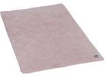 Badematte TOM TAILOR HOME "Cotton Diamond" Gr. 1, rosa (rosé), H:20mm, Baumwolle, Badematten, Badematte, Uni Farben, Pastell Farben, Rauten, reine Baumwolle, weich & kuschelig