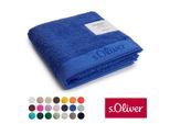 Handtuch S.OLIVER "s.Oliver, Premium Qualität, 600 gr/m², auch als Sets erhältlich", blau, B:50cm L:100cm, Walkfrottier, Baumwolle, Handtücher, große Farbauswahl, auch als Duschtuch, Waschhandschuh, Gästetuch