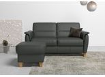 2,5-Sitzer HOME AFFAIRE "Palmera, B: 179 cm", grau (anthrazit), B:179cm H:89cm T:89cm, Luxus-Microfaser (100% Polyester);Struktur (100% Polyester);Luxus-Microfaser in Lederoptik (100% Polyester), Sofas, mit Federkern