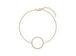 Armband JOBO, rosa (roségoldfarben), Armbänder, Damen, 21cm, Silber 925 (Sterlingsilber), Armband, 925 Silber roségold vergoldet mit 52 Zirkonia 21 cm