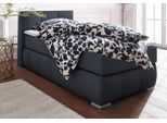 Boxspringbett HOME AFFAIRE "Chelles", grau (anthrazit), B:107cm L:225cm, Samtoptik (100% Polyester);Bezug der Spiegelfläche Matratzendrell aus 100% Polyester;Struktur fein 100% Polyester), Komplettbetten, Boxspringbett, inkl. Kaltschaumtopper, in 5 Breiten und 3 Matratzenarten