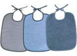 Lätzchen WÖRNER "Bindelätzchen 3er Pack 32x40 cm", Baby, stahl, Obermaterial: 100% Baumwolle, Lätzchen, maschinenwaschbar, trocknergeeignet