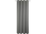 Vorhang ADAM "Uni Collection light", grau (dunkelgrau), B:142cm H:295cm, Baumwolle (Bio-Baumwolle), Gardinen, aus 100% Bio-Baumwolle
