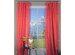 Gardine "Egelsee" Gr. 1, rot, B:135cm H:245cm, Polyester, HOSSNER - ART OF HOME DECO, Gardinen, Gardine, Schlaufenschal im zeitlosen Design