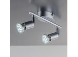 B.K.LICHT LED Deckenleuchte, grau (titansilberfarben), 2, H: 9,5cm, Leuchten, LED Deckenlampe Wohnzimmer schwenkbar inkl. 3W 250lm GU10 Decken-Spot, LED Deckenstrahler