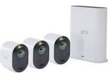 ARLO Überwachungskamera "Ultra 2 Spotlight Kabelloses 4K-UHD-Überwachungssystem mit 3 Kamera", schwarz-weiß (weiß, schwarz), B:5,2cm H:8,9cm T:7,84cm, Überwachungskameras