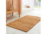 Teppich ANDIAMO "Manaus", beige (creme), B:120cm H:10mm L:170cm, Obermaterial: 80% Jute, 20% Baumwolle, Teppiche, Teppich, Jute-Teppich, handweb, Naturfaser, Wohnzimmer