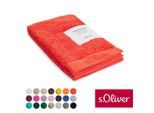 Gästehandtuch S.OLIVER "s.Oliver, Premium Qualität, 600 gr/m², auch als Sets erhältlich", rot, B:30cm L:50cm, Walkfrottier, Baumwolle, Handtücher, große Farbauswahl, auch als Duschtuch, Waschhandschuh, Handtuch