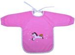 Lätzchen WÖRNER "Einhorn orchidee Ärmellatz beschichtet", Baby, orchidee, Obermaterial: 100% Baumwolle, Lätzchen, mit Ärmeln, beschichtet, schützt vor durchnässen