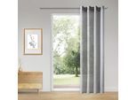 Vorhang GERSTER "Dalia" Gr. 1, grau, B:145cm H:245cm, Polyester, Gardinen, SB-Ösenschal "Dalia"