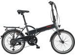 E-Bike TELEFUNKEN "Kompakt F820" Gr. 37, grau (anthrazit, anthrazit), Elektrofahrräder, Damen, 37cm, 20 Zoll (50,80cm), Pedelec, Elektrofahrrad für Damen u. Herren