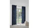 Vorhang WIRTH "Lupara" Gr. 2, blau, B:132cm H:180cm, Jacquard, Obermaterial: 75% Polyester, 25% Baumwolle, Gardinen