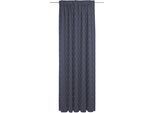 Vorhang ADAM "Indian Cortezada" Gr. 5, blau (dunkelblau), B:142cm H:255cm, Jacquard, Baumwolle, Gardinen, aus 100% Bio-Baumwolle