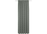 Vorhang ADAM "Feathers" Gr. 1, blau (blaugrau), B:142cm H:145cm, Jacquard, Baumwolle, Gardinen, aus 100% Bio-Baumwolle