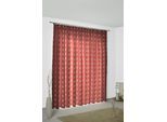Vorhang WIRTH "FELINO" Gr. 3, rot, B:132cm H:225cm, Jacquard, Baumwolle, Polyester, Gardinen