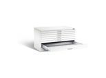 C+P Flachablageschrank Serie 7100_7200, H760xB1350xT960mm, Front Verkehrsweiß, Korpus Verkehrsweiß (7201-200) ; C + P Möbelsysteme (7201-200|S10277)
