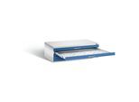 C+P Flachablageschrank Serie 7100_7200, H420xB1350xT960mm, Front Enzianblau, Korpus Lichtgrau (7200-000) ; C + P Möbelsysteme (7200-000|S10148)