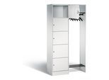 C+P Offene Garderobe Serie 8070, H1950xB960xT480mm, Front Lichtgrau, Korpus Lichtgrau (82700-00) ; C + P Möbelsysteme (82700-00|S10000)