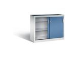 C+P Schiebetürenschrank Acurado, H1000xB1200xT500mm, Front Fernblau, Korpus Lichtgrau (2056-09) ; C + P Möbelsysteme (2056-09|S10085)
