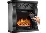 KESSER® Elektrokamin Standkamin - Kamin elektrisch mit LED 3D-Flammeneffekt, Mit Heizung Heizfunktion, Elektro Kamin mit 1800W Leistung, Wochentimer, Thermostat, Fernbedienung, dimmbar
