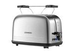 Steinborg 2 Scheiben Edelstahl Toaster mit Brötchenaufsatz Krümelschublade 850W