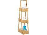 Relaxdays Badregal , Holz , 30x82x18 cm , Badezimmer, Badezimmerregale, Badregale