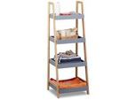 Relaxdays Badregal , Holz , 36x98x35 cm , Badezimmer, Badezimmerregale, Badregale