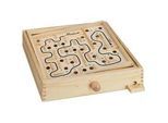 Relaxdays Labyrinth Spiel , Hellbraun , Holz, Metall , 27.5x24.5 cm , Spielzeug, Kinderspielzeug, Kinderspiele
