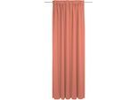 Vorhang ADAM "Uni Collection light" Gr. 3, orange, B:142cm H:225cm, Jacquard, Baumwolle, Gardinen, aus 100% Bio-Baumwolle