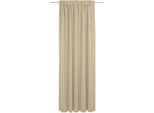 Vorhang ADAM "Uni Collection", beige, B:141cm H:245cm, Jacquard, Baumwolle (Bio-Baumwolle), Gardinen, Vorhang, Blickdichter aus 100% Bio-Baumwolle