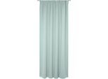 Vorhang ADAM "Uni Collection", blau (helltürkis), B:142cm H:375cm, Jacquard, Baumwolle (Bio-Baumwolle), Gardinen, Vorhang, Blickdichter aus 100% Bio-Baumwolle