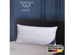 Federkissen EXCELLENT "Davos", weiss (weiß), B:40cm H:30cm L:80cm, Bezug: 100% Baumwolle. Füllung: 85% Gänsefeder, 15% Gänsedaunen, Kopfkissen, Federkissen, Kopfkissen in 40x80 und 80x80