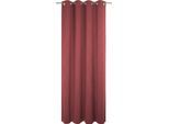 Vorhang ADAM "Uni Collection" Gr. 1, rot (dunkelrot), B:145cm H:145cm, Baumwolle (Bio-Baumwolle), Gardinen, Vorhang, aus 100% Bio-Baumwolle