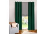 Vorhang WECKBRODT "Vito" Gr. 1, grün (tannengrün), B:140cm H:245cm, Satin, Polyester, Gardinen, Vorhang, Microvelour, blickdicht, Unifarben, Gardine, Store