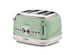 Ariete Toaster "Vintage 4 Schlitze" 4 kurze Schlitze für 4 Scheiben 810 W Lieferung mit passendem CH-Fixadapter