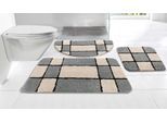 my home Badematte »Melli« Höhe 16 mm rutschhemmend beschichtet fussbodenheizungsgeeignet Badteppich, mit Muster, karierte Badematte