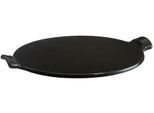 Pizzastein "Emile Henry schwarz", schwarz, B:43,5cm Ø:36,5cm, Keramik, Backbleche, Pizzastein