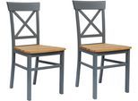 Esszimmerstuhl ANDAS "Tatra TOPSELLER", blau (blaugrau), B:42cm H:93cm T:50cm, Massivholz, Stühle, Esszimmerstuhl, Holzstuhl im 2er, 4er oder 6er-Set, Küchenstuhl Landhaus